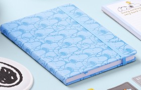 Peanuts-Snoopy-A5-Embossed-Notebook-Blue on sale