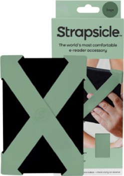 Strapsicle+Silicone+Straps+for+E-Reader+-+Small+Sage+Green+2+Pack