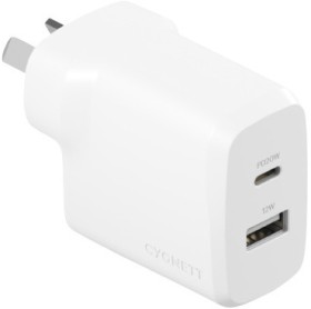 Cygnett+PowerPlus+32W+Dual+Port+Wall+Charger