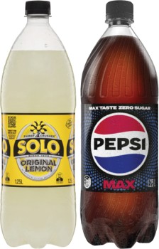 Pepsi+or+Solo+Soft+Drink+1.25+Litre