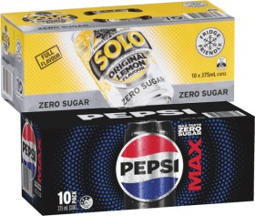 Pepsi%2C+Solo+or+Schweppes+Soft+Drink+10x375mL