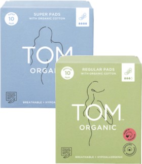 Tom+Organic+Regular+or+Super+Pads+10+Pack