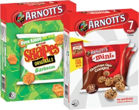 Arnott%26%23039%3Bs+Multipack+Shapes+Crackers+or+Mini+Choc+Chip+Cookies+175g-200g