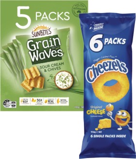 Cheezels+6+Pack+or+Grain+Waves+5+Pack