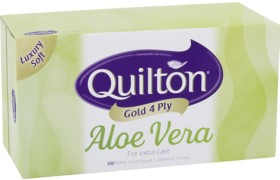 Quilton+4-Ply+Gold+Aloe+Vera+Facial+Tissues+100+Pack