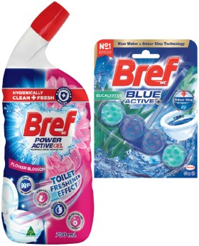 Bref+Rim+Block+Toilet+Cleaner+42%E2%80%9150g+or+Gel+600%E2%80%91700mL+Selected+Varieties