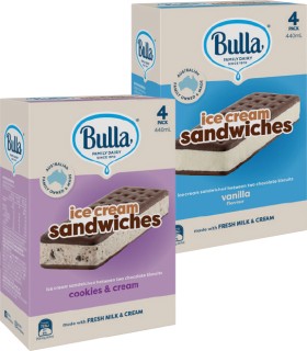 Bulla+Ice+Cream+Sandwiches+4+Pack+Selected+Varieties