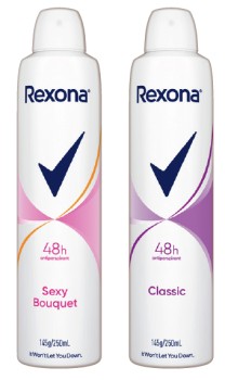 Rexona+Women+Antiperspirant+250mL+Selected+Varieties