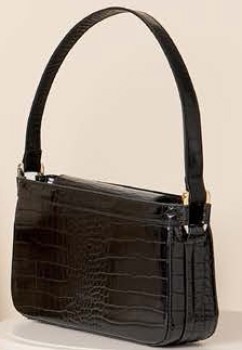 Tokito-Lacey-Black-Croc-Shoulder-Bag on sale