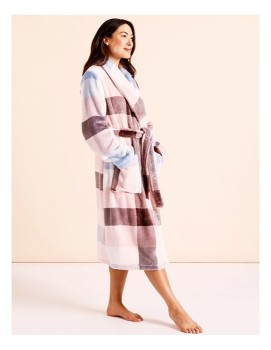 Soho-Fleece-Long-Robe-Pink on sale