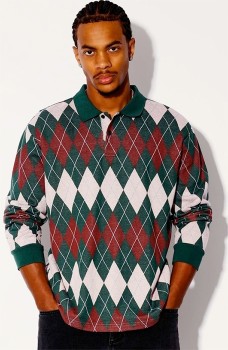 Kenji+Argyle+Long+Sleeve+Polo