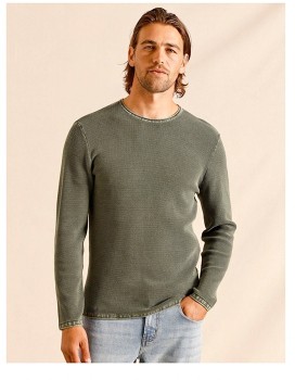 Maddox-Textured-Crew-Neck-Knit on sale