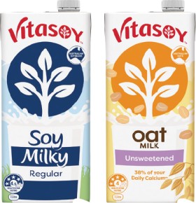 Vitasoy+Milky+or+Unsweetened+1+Litre+Milk+Selected+Varieties