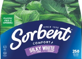 Sorbent+Silky+White+Facial+Tissues+250+Pack