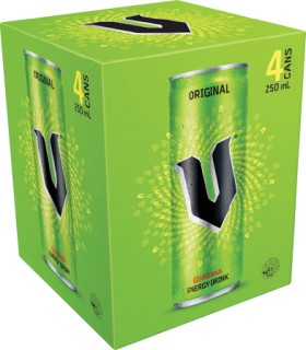 V+Energy+Drink+4x250mL+Selected+Varieties