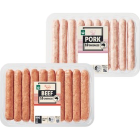 Woolworths+Beef%2C+Pork+or+Chicken+Sausage+or+Chipolata+Varieties+550g