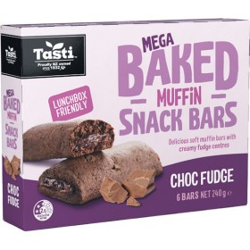 Tasti+Mega+Baked+Muffin+Snack+Bars+Choc+Fudge+240g+Pk+6