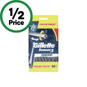 Gillette+Sensor+3+Comfort+Razor+Blades+Pk+16