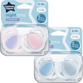 Tommee+Tippee+Night+Time+Silicone+Soothers+Pk+2+%26ndash%3B+Assorted