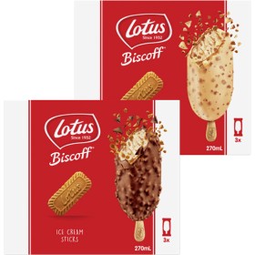 Biscoff+Ice+Cream+Sticks+270ml+Pk+3