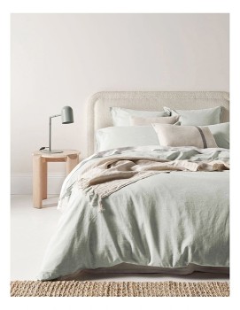 Aura+Home+Chambray+Fringe+Quilt+Cover