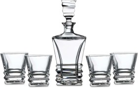 Royal+Doulton+Crystal+Prism+Decanter+Set%3A+Decanter+%26amp%3B+4+Tumblers