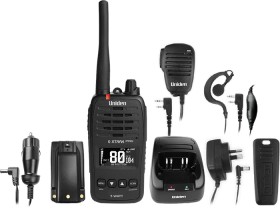 Uniden-5W-Waterproof-Smart-UHF-Handheld-Radio-with-Oled-Display on sale