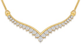 9ct+Gold+Diamond+V+Shape+Necklet