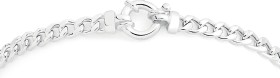 Sterling+Silver+19.5cm+Hollow+Curb+Bolt+Ring+Bracelet