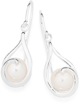 Sterling+Silver+Freshwater+Pearl+Earrings