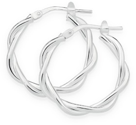 Sterling+Silver+15mm+Double+Tube+Twist+Hoops