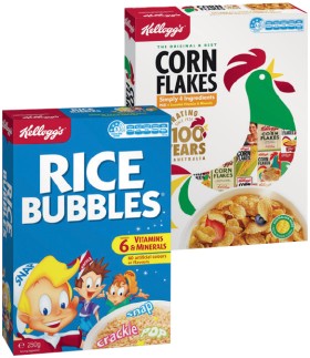 Kellogg%26rsquo%3Bs+Corn+Flakes+380g+or+Rice+Bubbles+250g