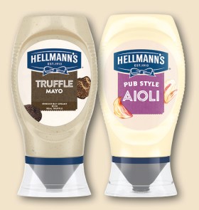 Hellmann%26%23039%3Bs+Mayo+or+Garlic+Aioli+251%E2%80%91252g+Selected+Varieties