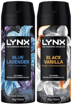 Lynx+Fine+Fragrance+Collection+Premium+Body+Spray+150mL+Selected+Varieties