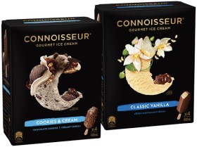 Connoisseur+Gourmet+Ice+Cream+4+Pack+or+Mini+6+Pack+Selected+Varieties