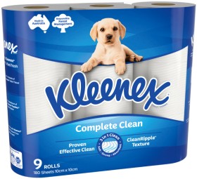 Kleenex+Complete+Clean+Toilet+Tissue+9+Pack