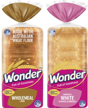 Wonder+White+or+Wholemeal+Bread+680-700g+Selected+Varieties