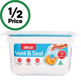 Decor+Vent+%26amp%3B+Seal+Container+Square+Teal+1+Litre