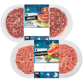 Woolworths+Australian+Beef+Burger+Quarter+Pound+Varieties+454g+Pk+4