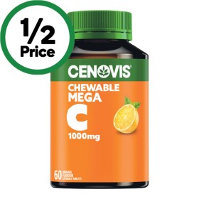 Cenovis+Chewable+Mega+C+1000mg+Tablets+Pk+60%26Dagger%3B