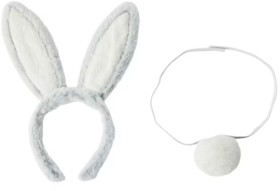 Grey-Bunny-Ears-and-Tail-Set on sale