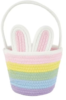 Rainbow-Rope-Bunny-Basket on sale