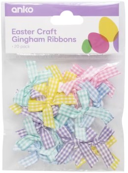 20-Pack-Easter-Craft-Gingham-Ribbons on sale