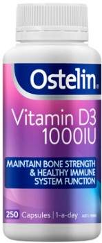 Ostelin+Vitamin+D3+1000IU+250+Capsules