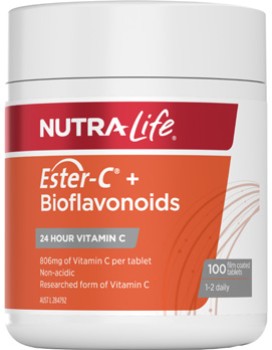 Nutra-Life+Ester-C+%2B+Bioflavonoids+100+Tablets