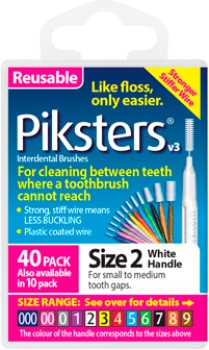 Piksters+Interdental+Brush+Size+2+40+Pack