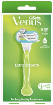 Gillette+Venus+Extra+Smooth+Razor+Handle+%2B+2+Blade+Refills