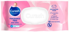 Curash+Fragrance+Free+Baby+Wipes+80+Pack