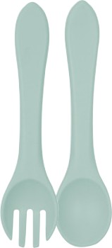 Guardian+Silicone+Fork+%26amp%3B+Spoon+Set+-+Seafoam