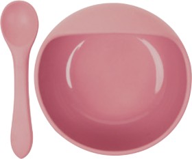 Guardian-Silicone-Bowl-Spoon-Set-Dusty-Berry on sale